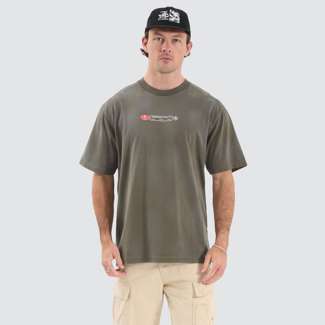 Thrills Issued Oversize Tee Grape Leaf Fade