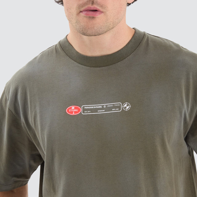 Thrills Issued Oversize Tee Grape Leaf Fade