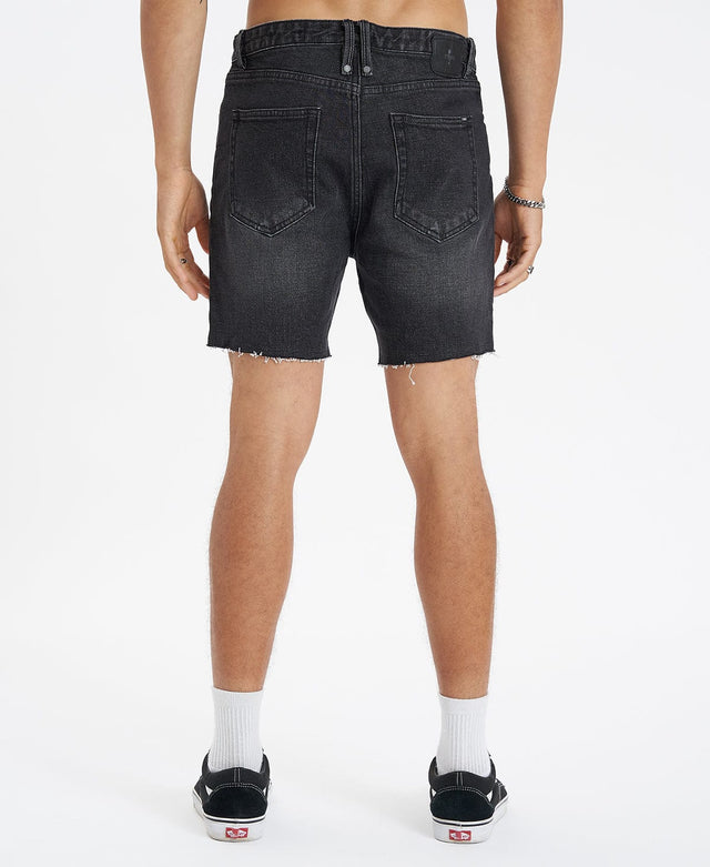 Thrills Mandude Denim Short - Smoke Black BLACK