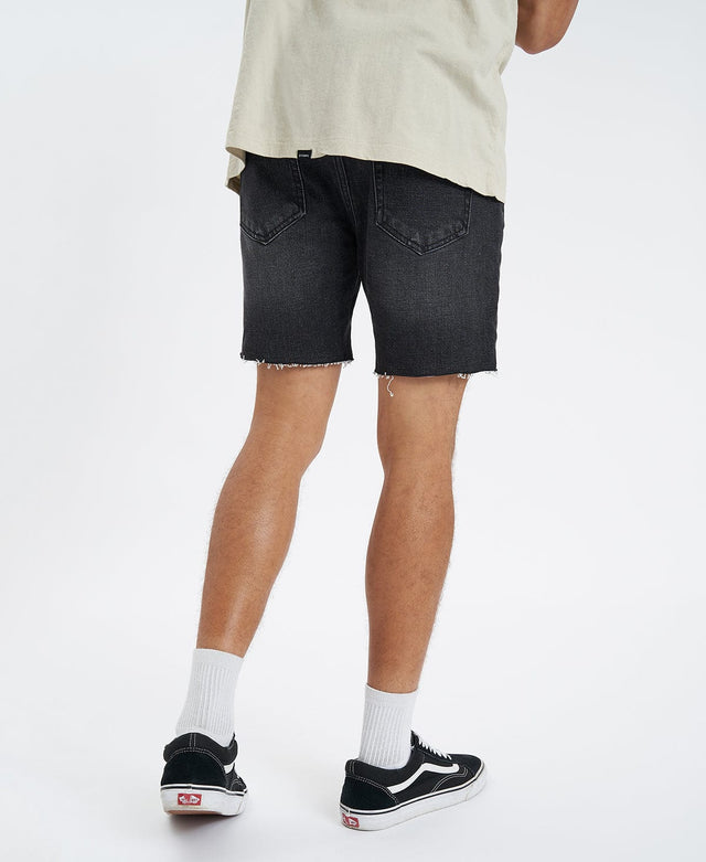Thrills Mandude Denim Short - Smoke Black BLACK