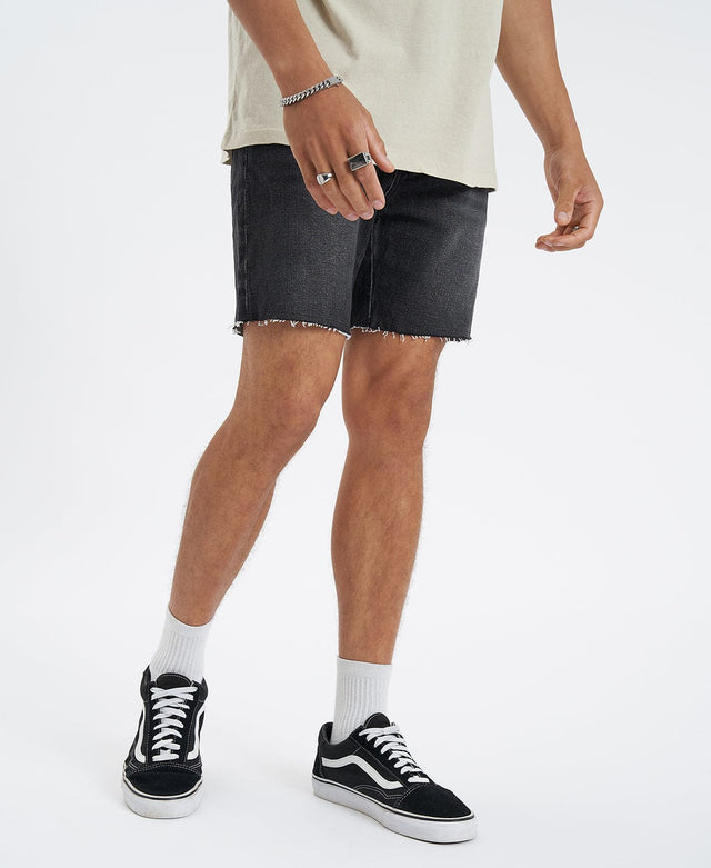 Thrills Mandude Denim Short - Smoke Black BLACK