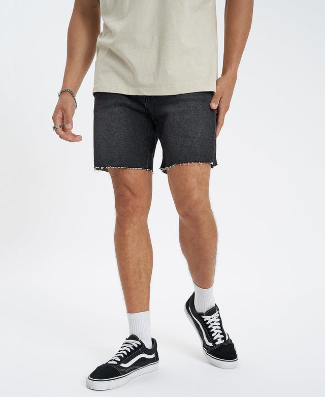 Thrills Mandude Denim Short - Smoke Black BLACK