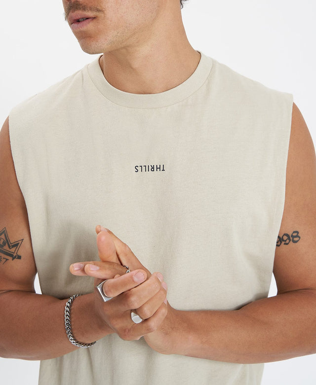 Thrills Minimal Thrills Merch Fit Muscle Tee - Oatmeal NEUTRAL