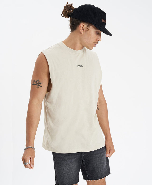 Thrills Minimal Thrills Merch Fit Muscle Tee - Oatmeal NEUTRAL