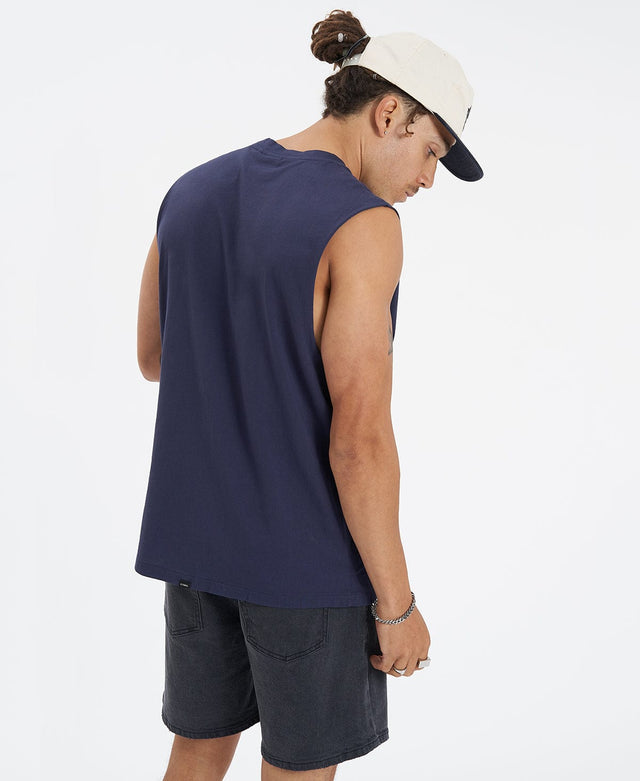 Thrills Minimal Thrills Merch Fit Muscle Tee Station Navy