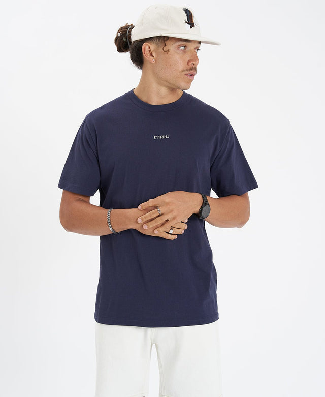 Thrills Minimal Thrills Merch Fit Tee - Station Navy BLUE