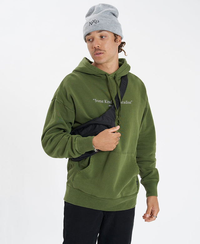 Thrills Some Kind Of Paradise Slouch Pull On Hoodie Kiwi Green