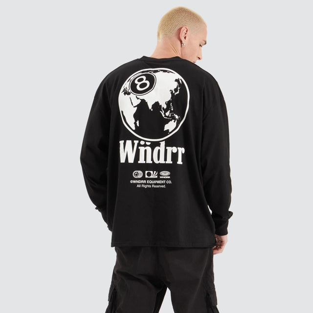 WNDRR 8 Ball L/S Tee Black