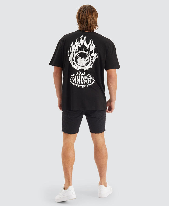 WNDRR Ablaze Box Fit T-Shirt Black