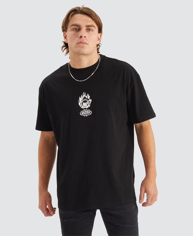 WNDRR Ablaze Box Fit T-Shirt Black