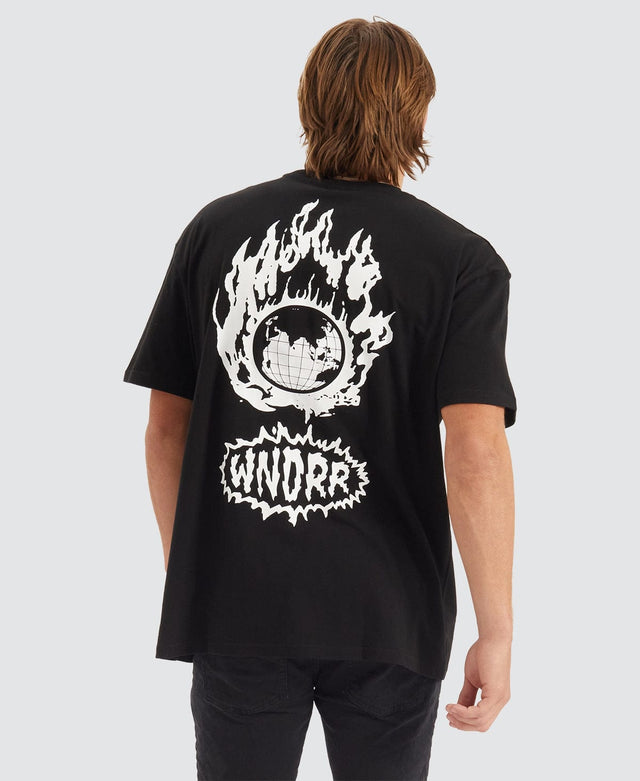 WNDRR Ablaze Box Fit T-Shirt Black