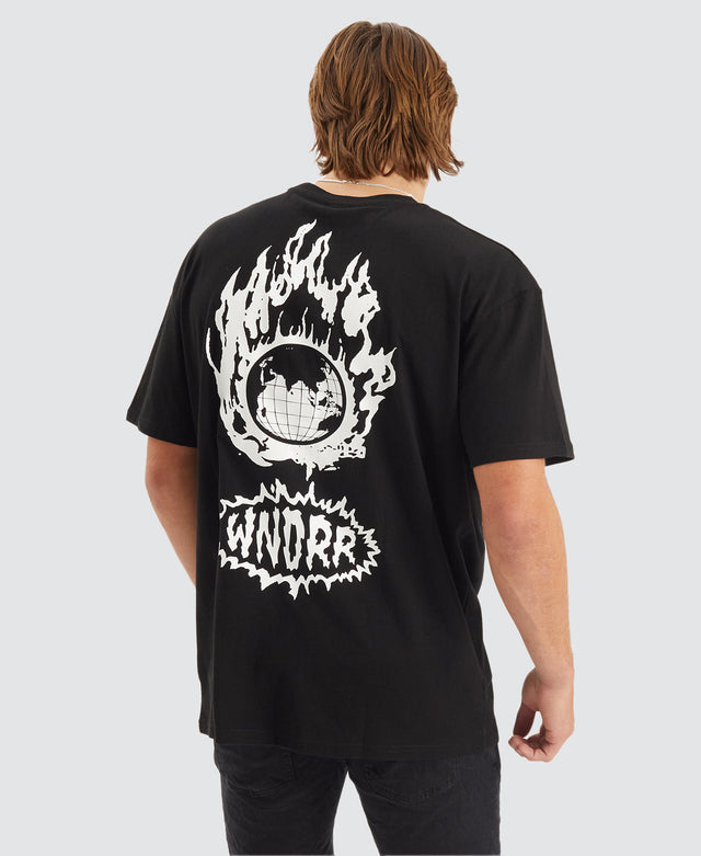 WNDRR Ablaze Box Fit T-Shirt Black