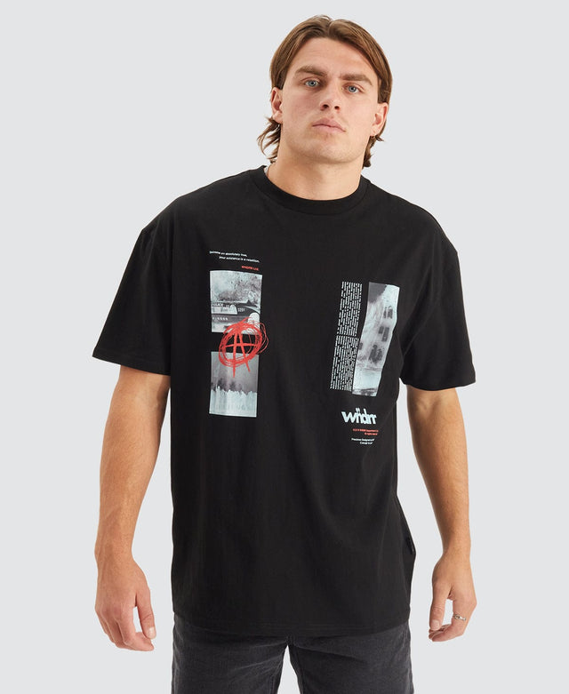 WNDRR Anarchy Box Fit T-Shirt Black