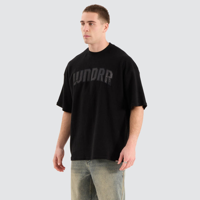 WNDRR Arch French Terry Tee Black