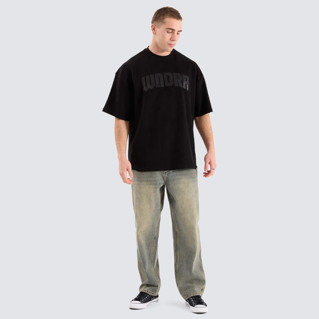 WNDRR Arch French Terry Tee Black