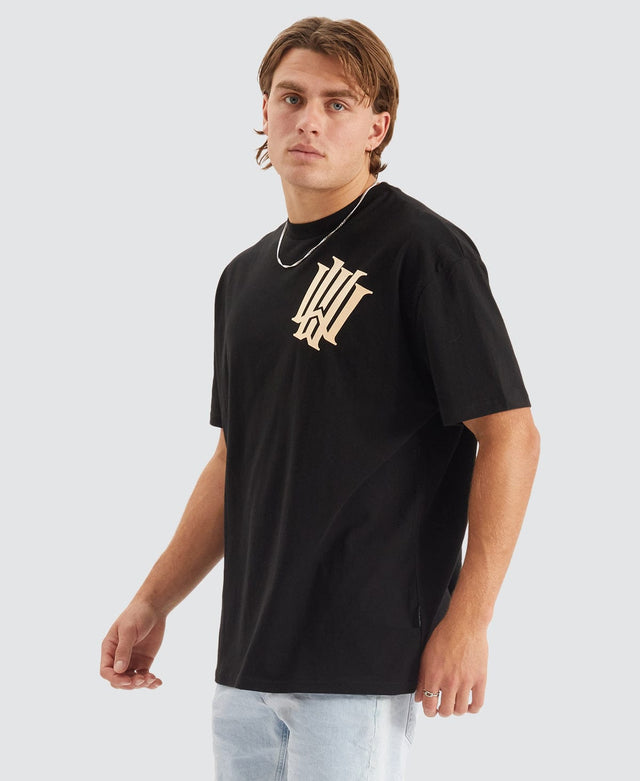 WNDRR CARTELLO BOX FIT TEE - BLACK BLACK