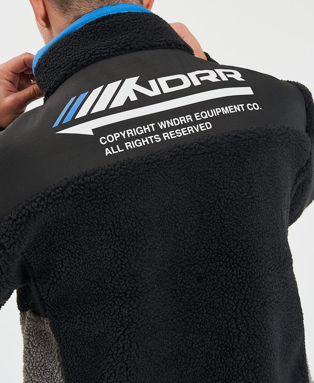 model wears Compound Sherpa Jacket Black/Grey Outerwear Black - image 2
