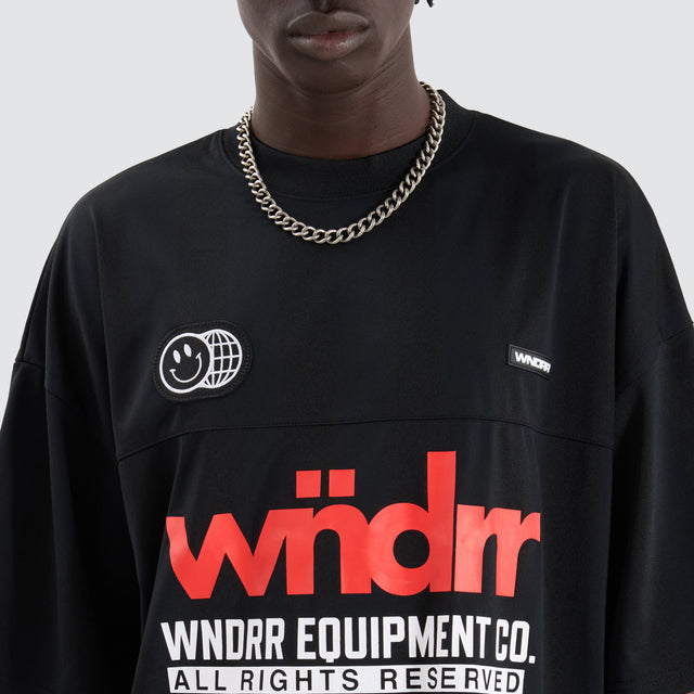WNDRR Frontline Quarterback Jersey Black