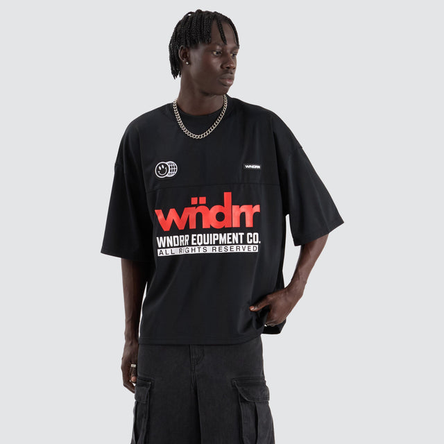 WNDRR Frontline Quarterback Jersey Black