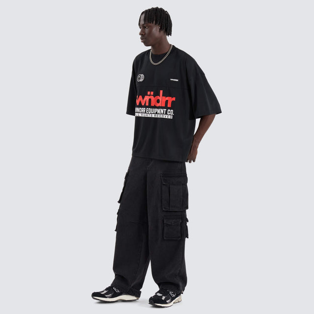 WNDRR Frontline Quarterback Jersey Black