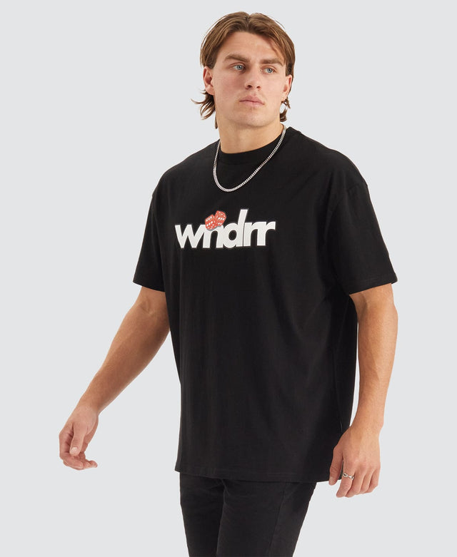 WNDRR High Roll Box Fit T-Shirt Black