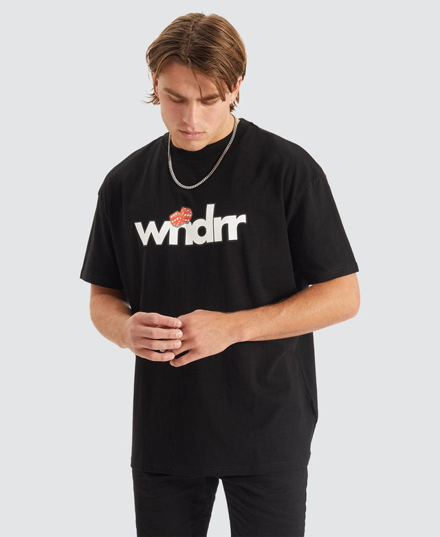 WNDRR High Roll Box Fit T-Shirt Black