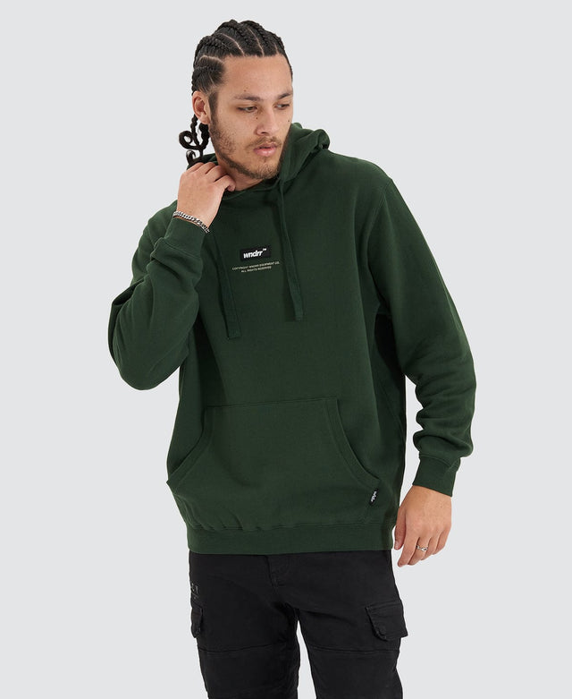 WNDRR OUTPUT HOOD SWEAT - FOREST GREEN GREEN