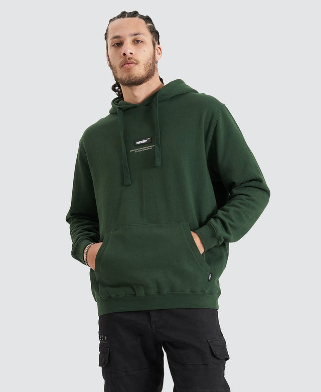 WNDRR OUTPUT HOOD SWEAT - FOREST GREEN GREEN