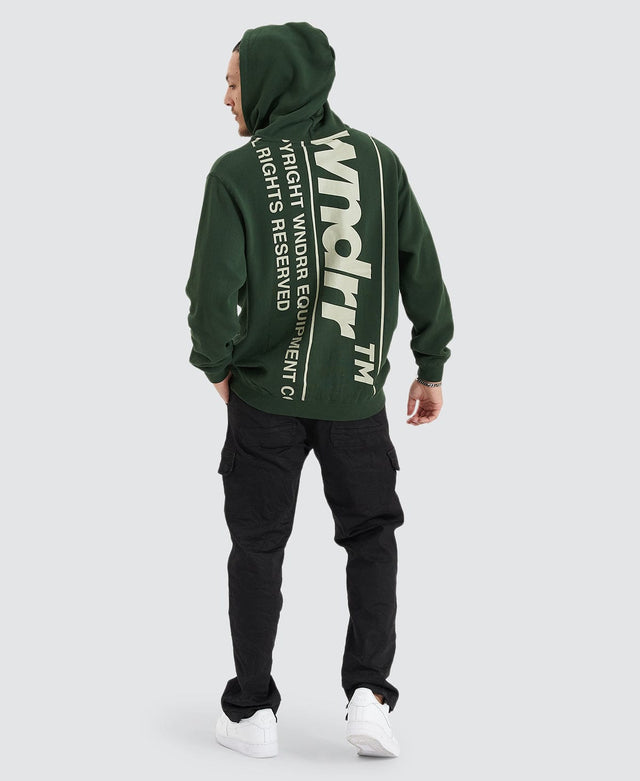 WNDRR OUTPUT HOOD SWEAT - FOREST GREEN GREEN