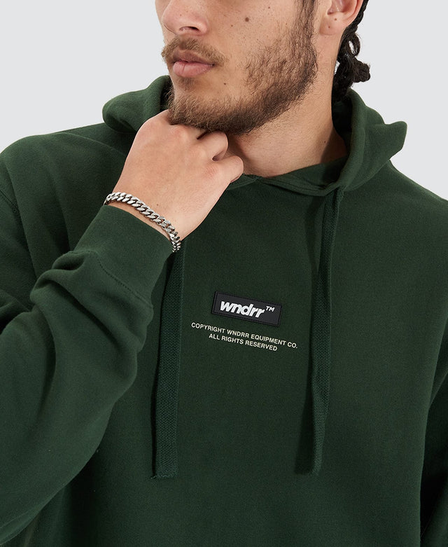 WNDRR OUTPUT HOOD SWEAT - FOREST GREEN GREEN