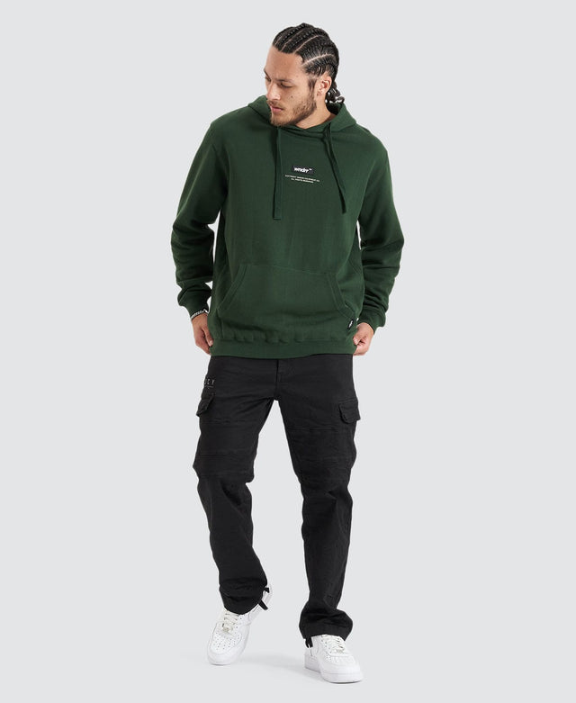 WNDRR OUTPUT HOOD SWEAT - FOREST GREEN GREEN