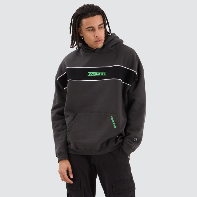 WNDRR Patron Panel Hood Sweat Black