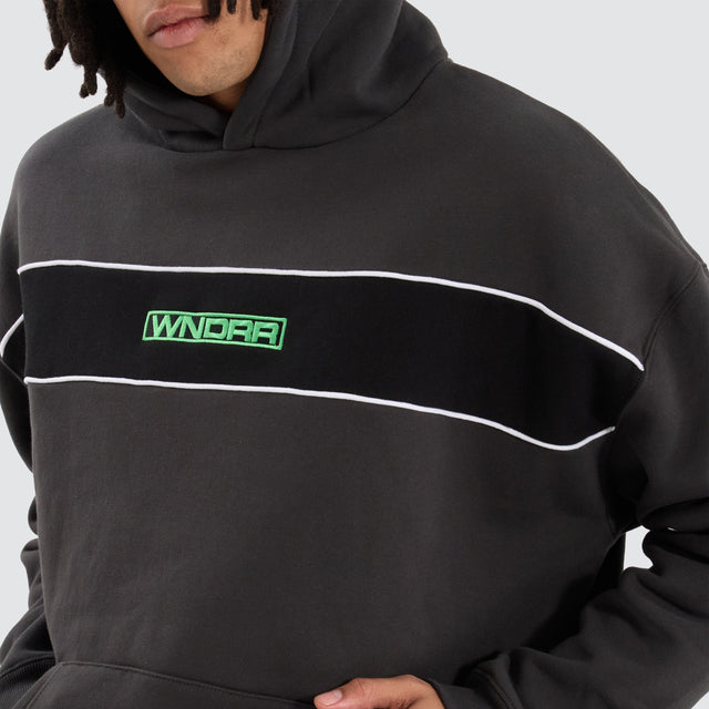 WNDRR Patron Panel Hood Sweat Black