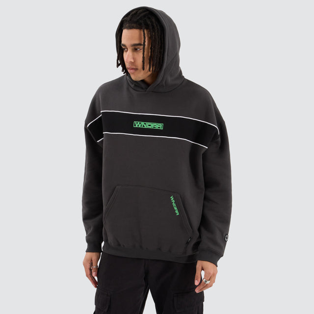 WNDRR Patron Panel Hood Sweat Black