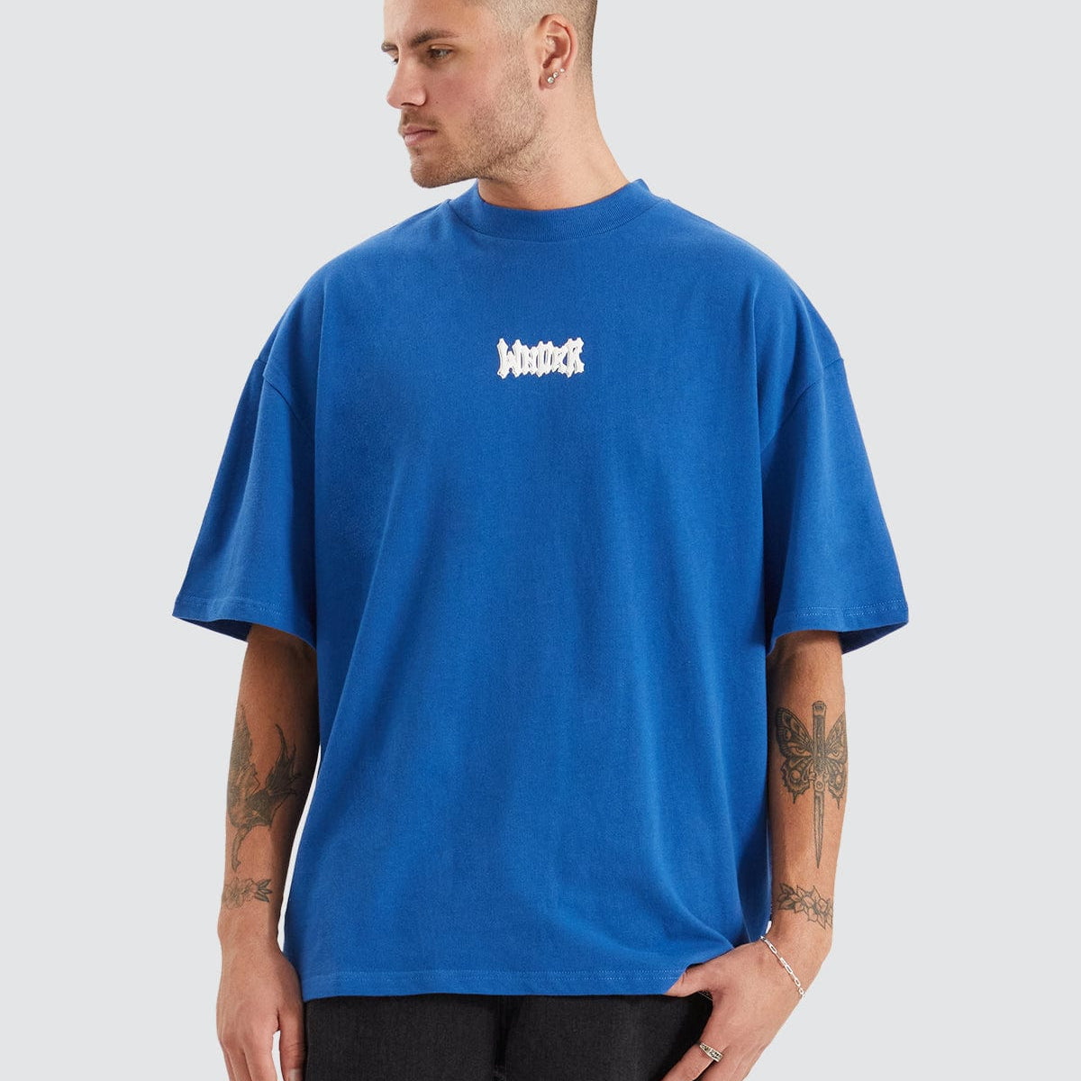 Wndrr Represent Heavy Weight Tee Baby Blue