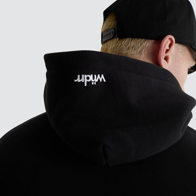 model wears Tone Hood Sweat Black Hoodies Black - image 2