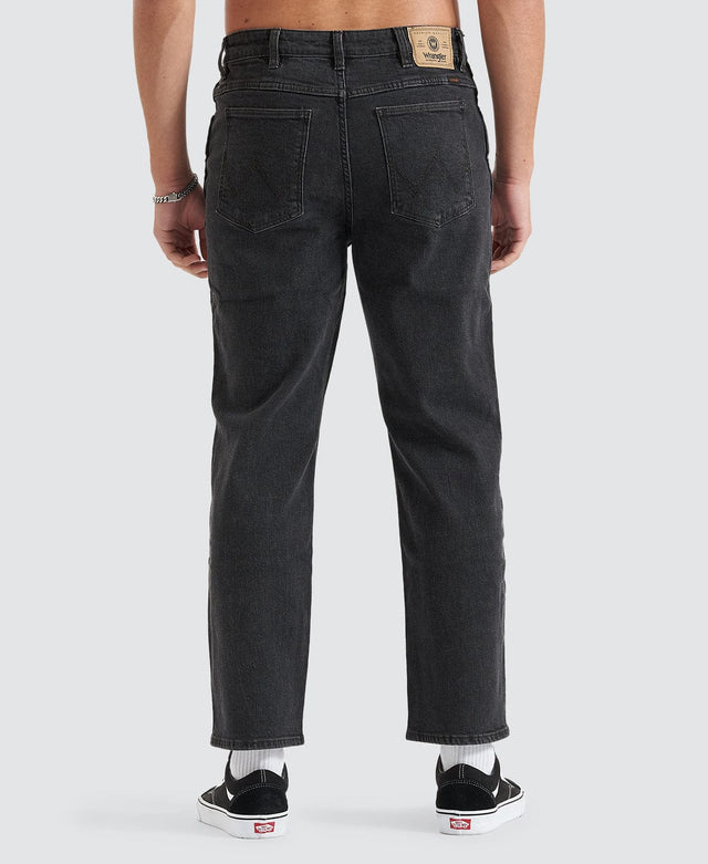 model wears Sid Straight Leg Smoke Stack Black Jeans Pants Black - image 4