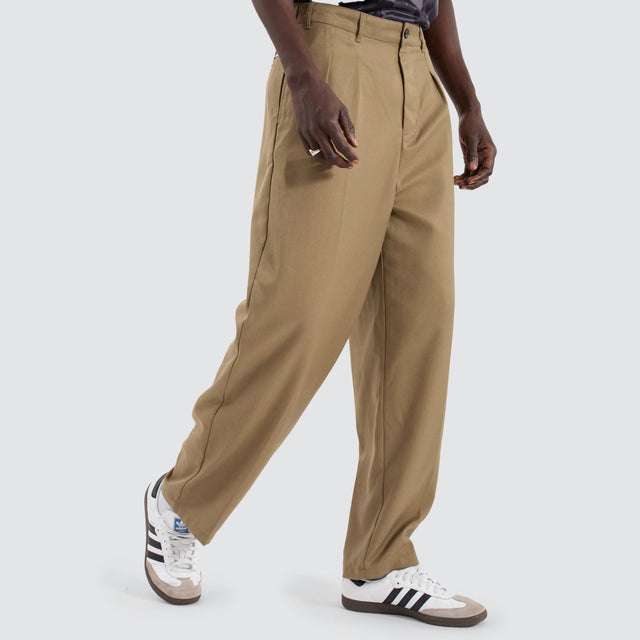 XLarge Amplify Pleated Trouser Tobacco