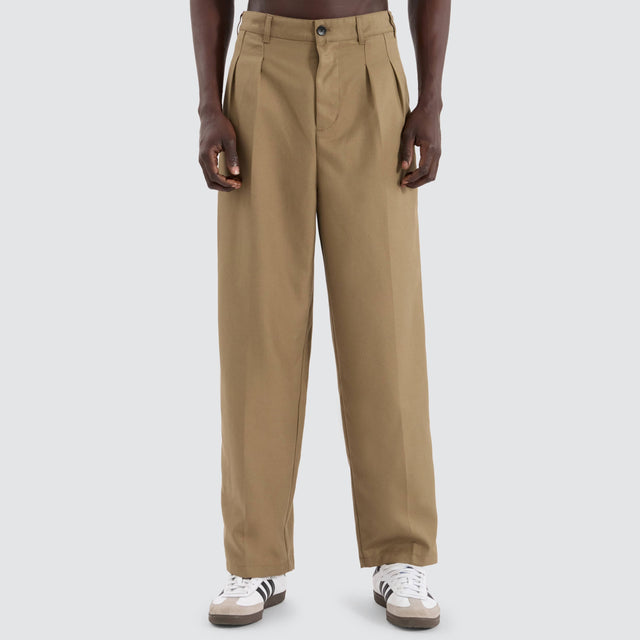 XLarge Amplify Pleated Trouser Tobacco