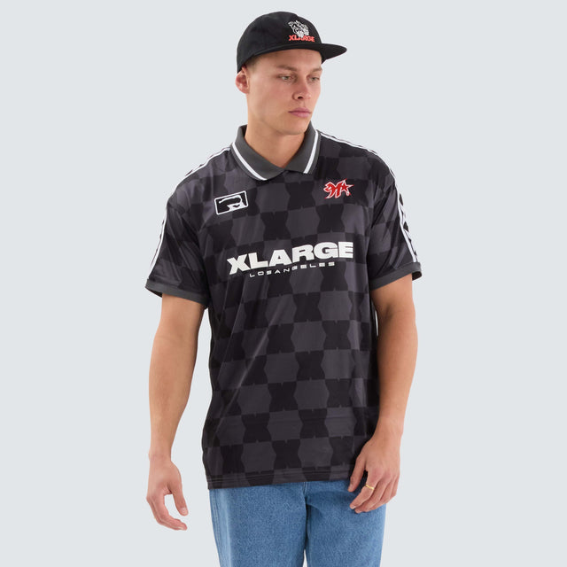 XLarge Football Jersey Tee Black