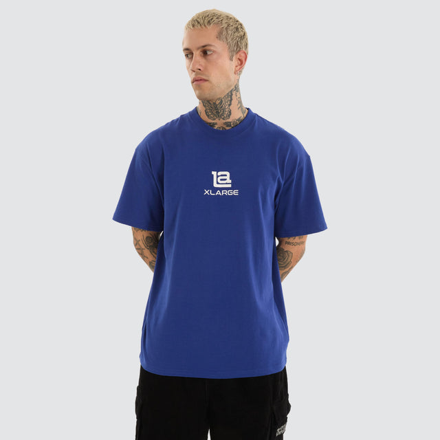 model wears La XL Tee Blue T-Shirts Blue - image 4