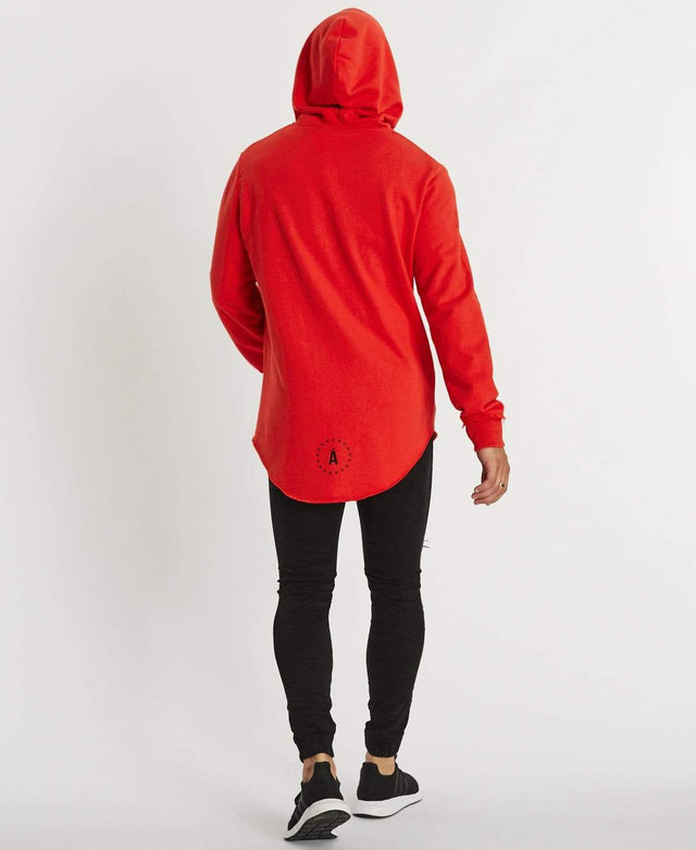 Americain Agite Dual Curved Hoodie Red
