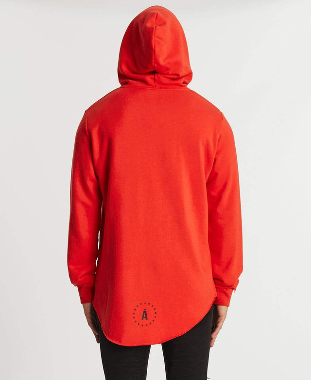 Americain Agite Dual Curved Hoodie Red