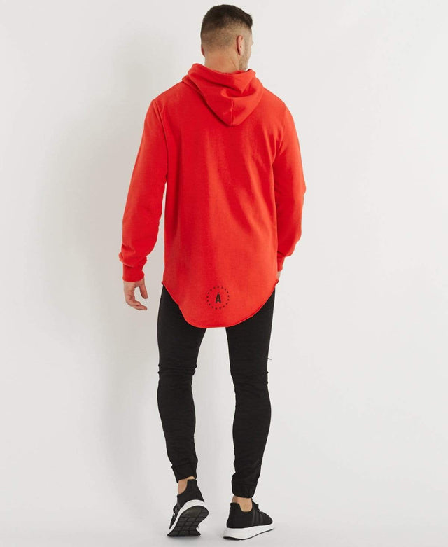 Americain Agite Dual Curved Hoodie Red