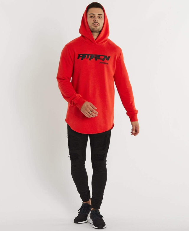 Americain Agite Dual Curved Hoodie Red