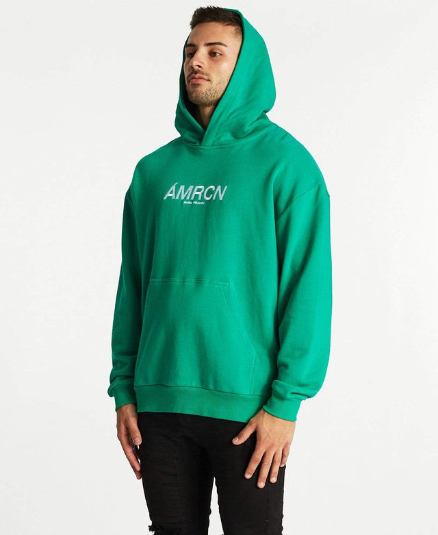 Americain Anime Relaxed Hoodie Aqua
