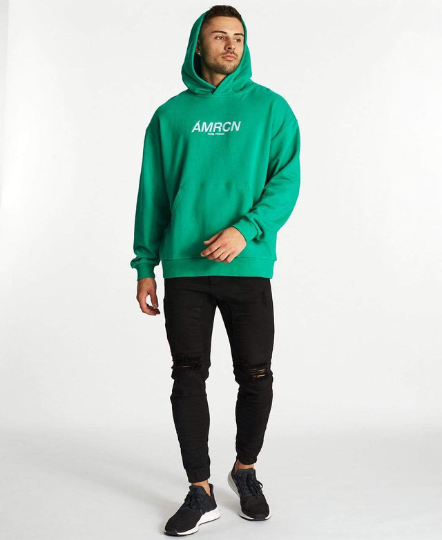 Americain Anime Relaxed Hoodie Aqua