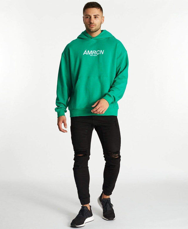 Americain Anime Relaxed Hoodie Aqua