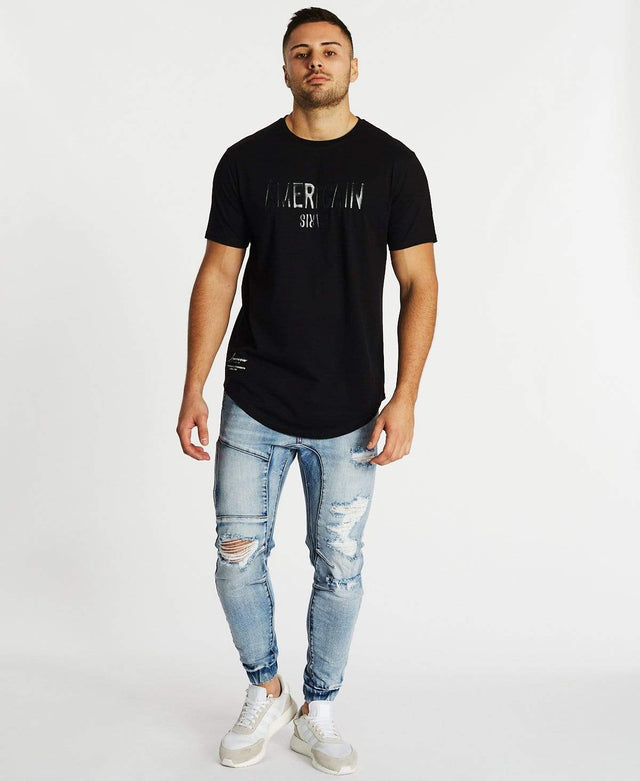 Americain Ca Ca Va Vient Dual Curved T-Shirt Jet Black