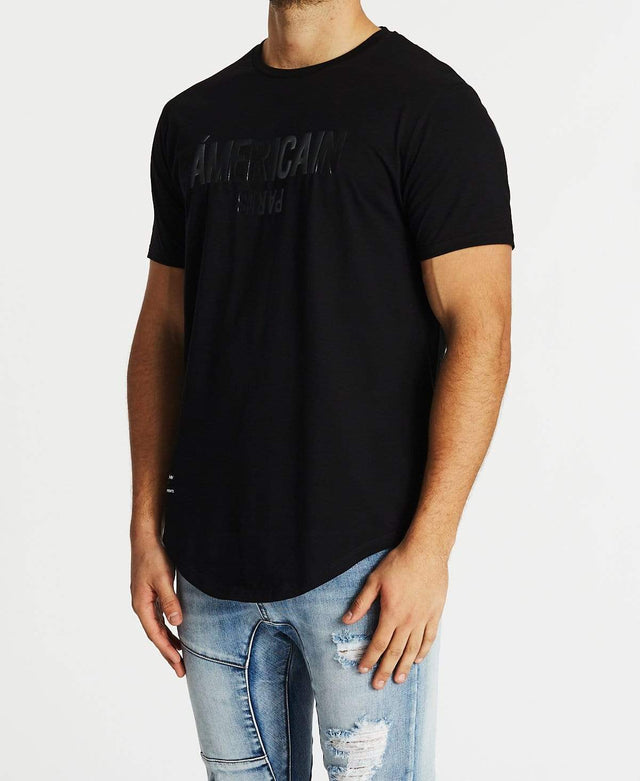 Americain Ca Ca Va Vient Dual Curved T-Shirt Jet Black
